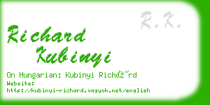 richard kubinyi business card